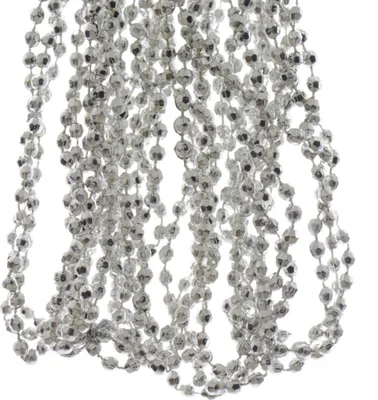 Produktbild von Weihnachts-Diamantgirlande Silver silberfarben 2,7 Meter - Kunststoff