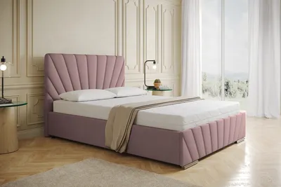 Produktbild von Polsterbett RAY - Komfortbett mit Stauraum, Doppelbett, Rosa, 140x200cm, Taschenfederkernmatratze mit Kokosmatte, H3