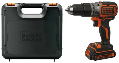 Obrázok produktu pre Bezkartáčová 18 V vŕtačka s príklepom v kufríku BLACK+DECKER BL188K