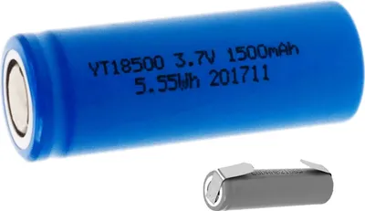 Produktbild von YT Akku 18500 Li-Ion 3,7V / 1500mAh 4.5 A mit Lötfahne U