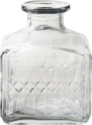 Produktbild von 6 x Vasen "Cubico" im Vintage Look H 11 cm - Glasvasen Tischvasen Blumenvasen Dekovasen