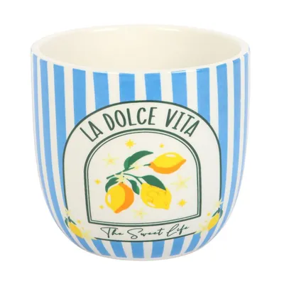 Produktbild von Something Different - La Dolce Vita - blau / weiß gestreifte Übertopf
