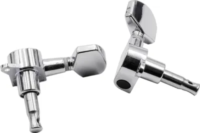 Produktbild von vhbw Stimmwirbel Mechaniken Pegs 3R3L für Gitarre, E-Gitarre, Westerngitarre - Gitarrenwirbel, Stimmmechanik, 10 mm Aufnahme Silber