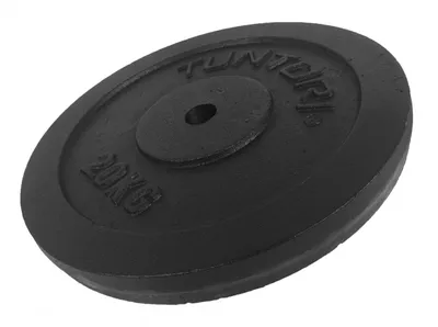 Produktbild von Tunturi Gewichte für Hanteln 1 x 20 kg, Hantelgewichte für 30 mm, Gusseisen