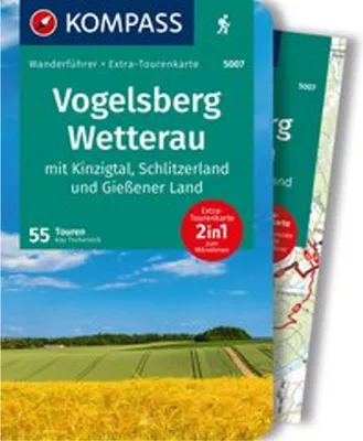 Zdjęcie produktu dla KOMPASS Wanderführer Vogelsberg-Wetterau, 55 Touren mit Extra-Tourenkarte