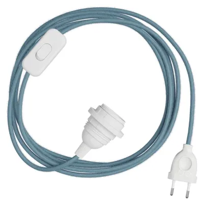 Immagine prodotto di Creative Cables - SnakeBis per paralume - Cablaggio con portalampada e cavo in tessuto colorato