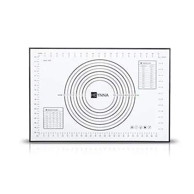 Produktbild von Silikon-Backmatte zum Ausrollen, Kneten und Ausbreiten von Teig, mit Maßeinheiten, 60 x 40 cm, BPA-frei, antihaftend und rutschfest