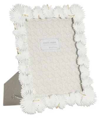 Immagine prodotto di Cornice portafoto Palm Leaf in resina bianca con foglie di palma 20x25