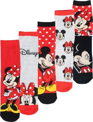 Produktbild von Disney Minnie & Mickey Mouse Socken für Damen - Frauen Sneaker Strümpfe 38-43 (5er Pack) 38-43