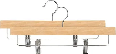 Produktbild von Hosenbügel aus Holz LST017 Natur 2 Stück