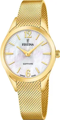 Produktbild von Festina Armbanduhr Grace Swiss Made Gold - Mother-of-peral
