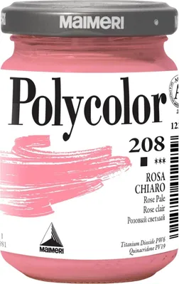 Immagine prodotto di Maimeri Vynil Polycolor Vernice Acrilica Rosa Pallido 208 140 ml 1 pz