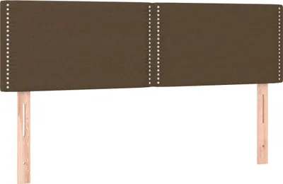 Obrázok produktu pre vidaXL Čelá postele, tmavohnedé, 144 x 5 x 78/88 cm, látkové