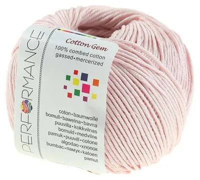 50g Strickgarn Cotton Gem Baumwolle Häkelgarn rosa