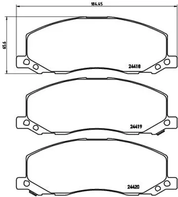 Produktbild von Brembo Bremsbelagsatz, Scheibenbremse Vorderachse P 59 058