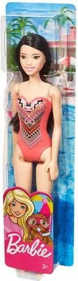 Produktbild von Mattel - Barbie Beach Puppe mit Badeanzug im Aztekenmuster