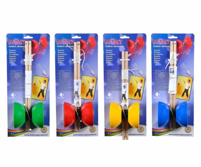 Immagine prodotto di Diabolo in plastica con bacchette in legno 1 pz. Colore variabile