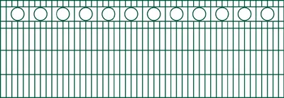 Produktbild von Schmuckzaun Rom - Ausführung: grün beschichtet, Höhe: 83 cm, Länge: 251 cm