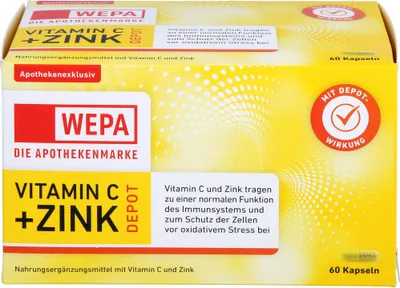 Produktbild von WEPA Vitamin C + Zink Kapseln, 60 St. Kapseln