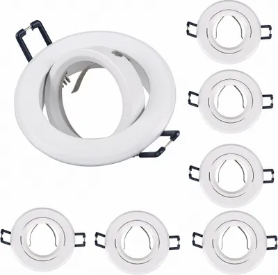 Produktbild von 6x Einbaurahmen Weiß 16302-3 Ø68 mm für Leuchtmittel GU10 | MR16 IP20