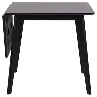 Image de Roxby Table à manger avec 1 plateau supplémentaire de 40 cm, de, noir.