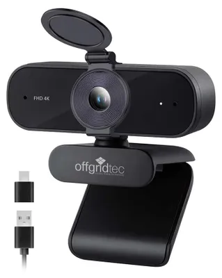 Produktbild von UHD Webcam 4K mit Mikrofon, Autofokus & Privacy-Shutter, USB-A/C