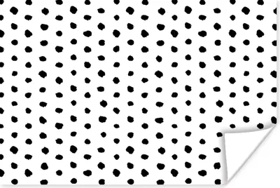 Produktbild von MuchoWow® Poster Polka dots - Schwarz - Weiß - Muster 30x20 cm - Plakate - Print
