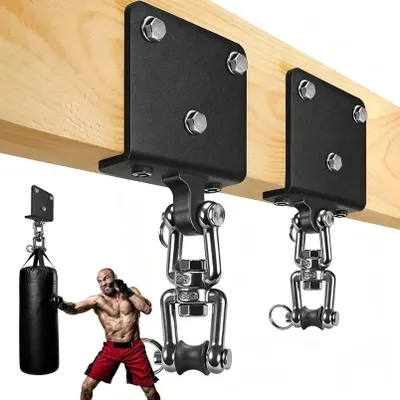 Produktbild von Set aus 2 robusten Boxsack-Hängestangen für Deckenmontage