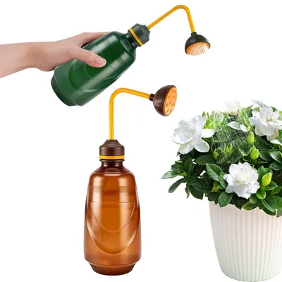 2 Gießkannen 450 ml für Zimmerpflanzen, abnehmbares Mundstück