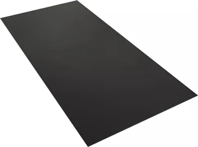 A black aluminum composite panel is shown from a diagonal angle against a white background.