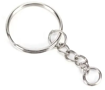 Produktbild von Schlüsselanhänger mit Kette - Schlüsselanhänger - Ring für Schlüsselanhänger - Schlüsselanhänger - 10 Stück - 25MM - Metall - Edelstahl - CHPN