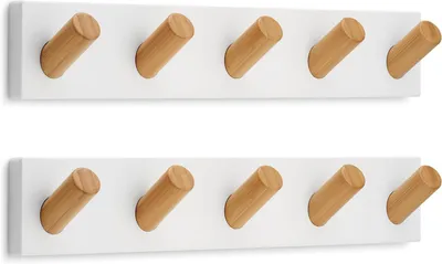 Immagine prodotto di Appendiabiti da parete, bianco, con 5 ganci, per giacche