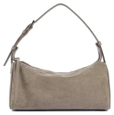Image de Lancaster Sac rectangle Zippé M Suède Galet