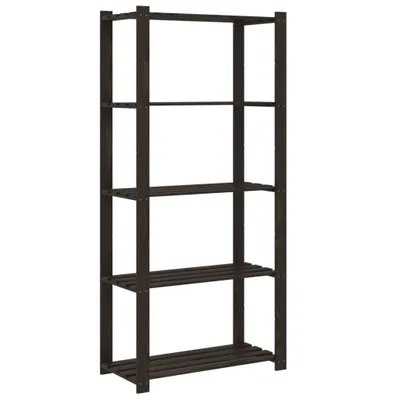 Immagine prodotto di vidaXL Scaffale a 5 ripiani nero 80x38x170 cm in legno di pino massiccio