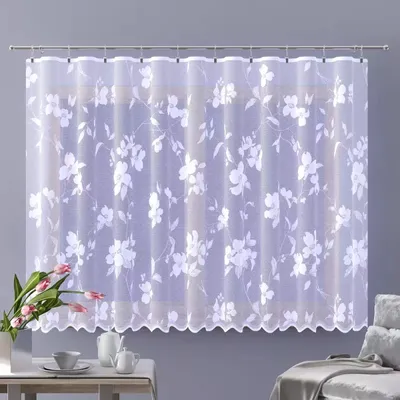 Obrázok produktu pre Žakárová metrová záclona, výška 130 cm Hyperia A053 biela - 130 cm
