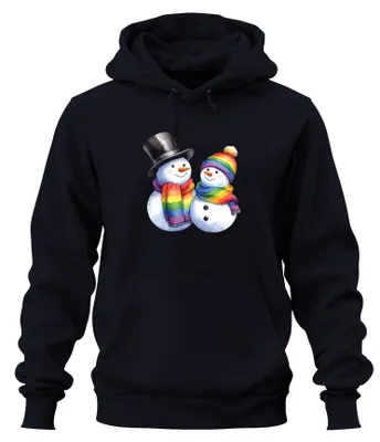 Produktbild von LGBTQ+ Schneemänner - Weihnachten Weihnachtsgeschenk Hoodie Kapuzenpullover, Navy, M