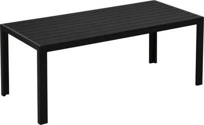 Produktbild von Gartentisch Aluminium Tisch Garten Terrasse Holz-Kunststoff Polyholz Schwarz