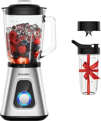 Immagine prodotto di Potenti frullatori da asporto con funzione di autopulizia - 1300 Watt - 1,5 litri in vetro