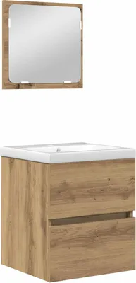Obrázok produktu pre vidaXL Súprava kúpeľňových nábytkov, 2 kusy, Imitácia "artisan" (dubový odtieň) a biela