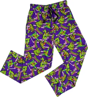 Image de Teenage Mutant Ninja Turtles - Pantalon de détente pour homme TT157 (L) (Violet/Vert)