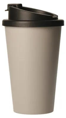 Produktbild von -Kaffeebecher "Premium Deluxe" - BPA-freier Thermobecher aus Biokunststoff mit 2K-Verschluss - 350 ml Isolierbecher To-Go  Germany - haselnuss