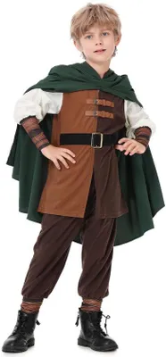 Productafbeelding van Ezuwail Middeleeuwse kleding kostuums voor kinderen, jongens, Vikingkostuum, carnavalskostuums kinderen, jongens
