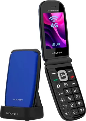 Zdjęcie produktu dla Telefon komórkowy dla osób starszych Volfen ASTRO FLIP 48 MB 2,8" Niebieski 4G