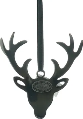 Produktbild von Weihnachtsanhänger Hirschkopf RUDI Silberfarben poliert M 12 cm - Edelstahl