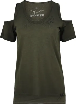 Imagen del producto de Rokker Trc, camiseta de manga corta sin tirantes, color verde, talla L, para mujer