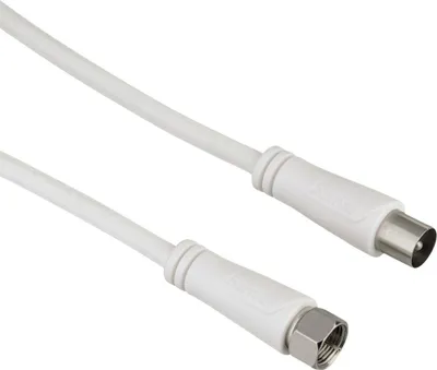 Zdjęcie produktu dla Hama 00122432, 1,5 m, Antena, Koncentryczny, F, Biały