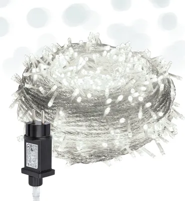 Zdjęcie produktu dla Yakimz 10M 100 LED Fairy Lights Outdoor Indoor Party Christmas Garden Decoration IP44 8 Modes Cold White