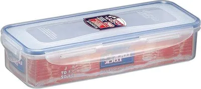 Productafbeelding van Rechthoekige Opbergdoos - Vershoudbakje Koelkast - Voedsel n - 100% Luchtdicht - 1 Liter - Transparant