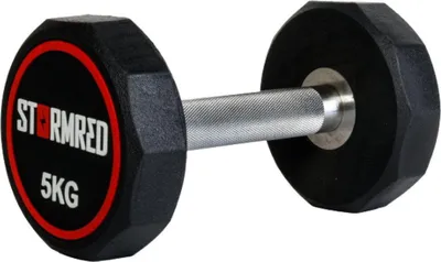 Image de Haltère court caoutchouté Stormred 5 kg