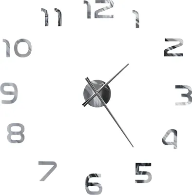 Image de vidaXL Horloge murale 3D Design moderne 100 cm XXL Argenté